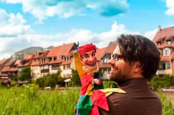 Florian herrnleben mit Kasperl vor Klein Venedig