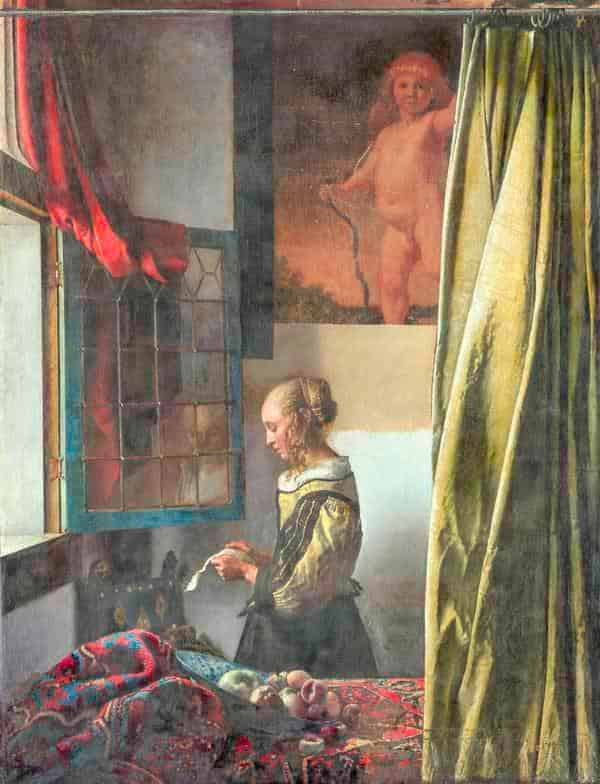 In Restaurierung: Johannes Vermeer, Brieflesendes Mädchen am offenen Fenster, um 1659