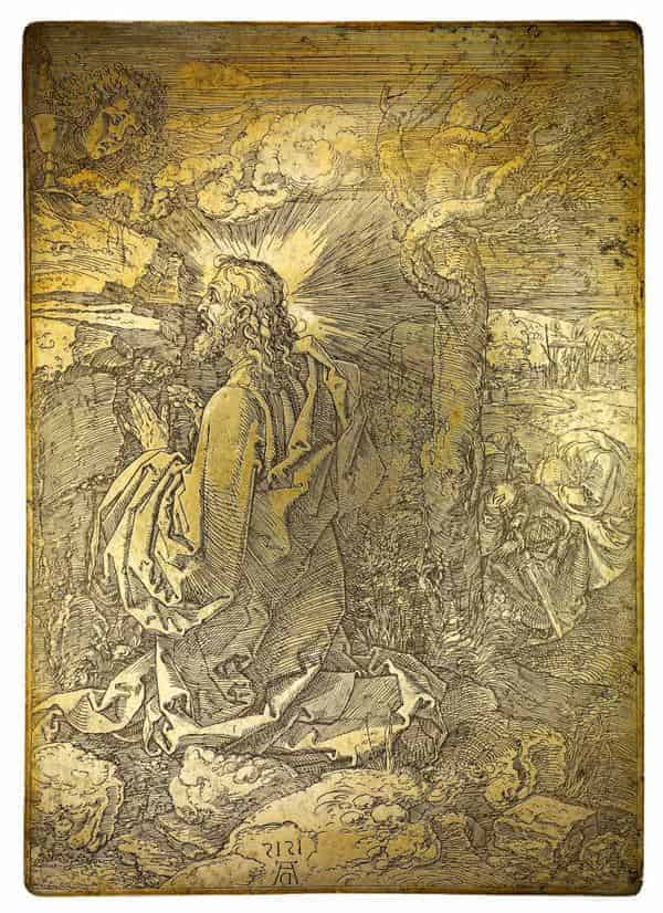 Radierplatte zu „Christus am Ölberg“, Albrecht Dürer, Nürnberg, 1515