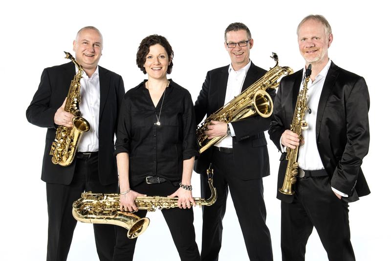 Am 4. Juli spielt das VierfarbenSaxophonQuartett bei den Rosengarten-Serenaden