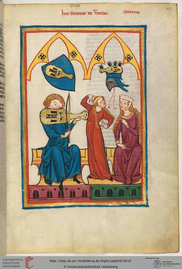Abbildung aus dem sog. Codex Manesse, 1300 -40  
