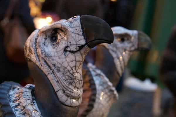 Rakubrand von Stefan Motzke beim Weihnachtstöpfermarkt Thurnau