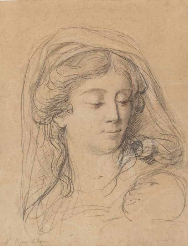 Elisabeth-Louise Vigée-Le Brun, „Studie zu einem Kopf der Madonna mit Kind“