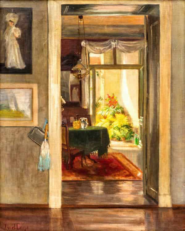 Julia von der Lage (1841 - 1908), Interieur um 1900