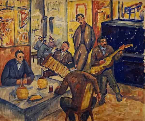 Alexander Gerbig, Italienische Tavernen (Künstlerkneipe Lapi in Florenz), 1913