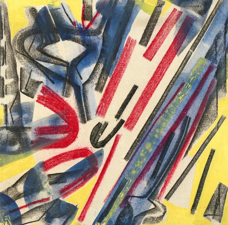 Herbert Zangs, o.T., Acryl und Ölfarbe auf Leinwand, um 1958